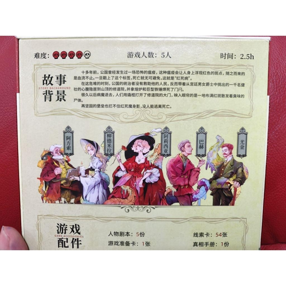 5人劇本殺-紅皇帝修道院（二手）-細節圖2