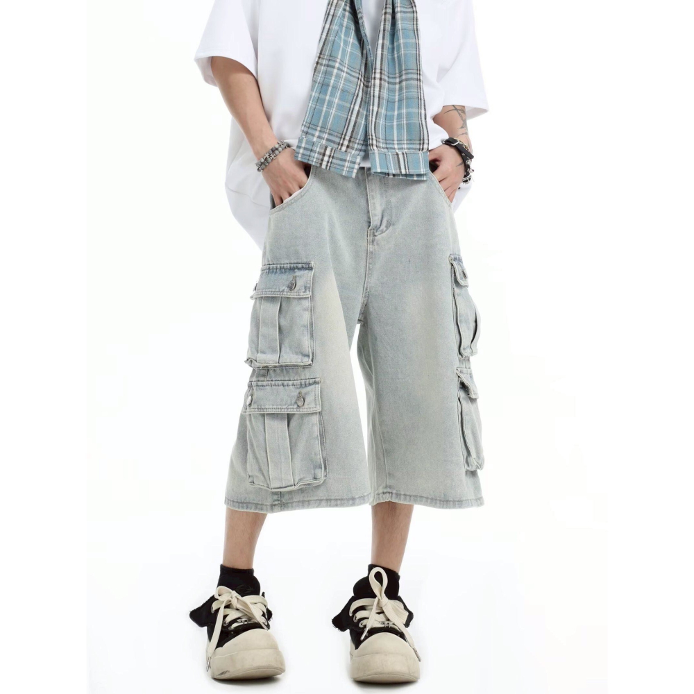 多口袋七分褲-細節圖5