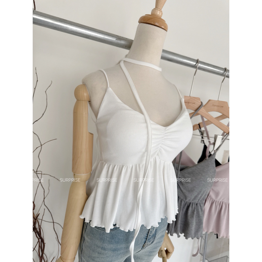 ✨ 氣質小姐姐款｜抓皺附繩背心 ✨-細節圖4