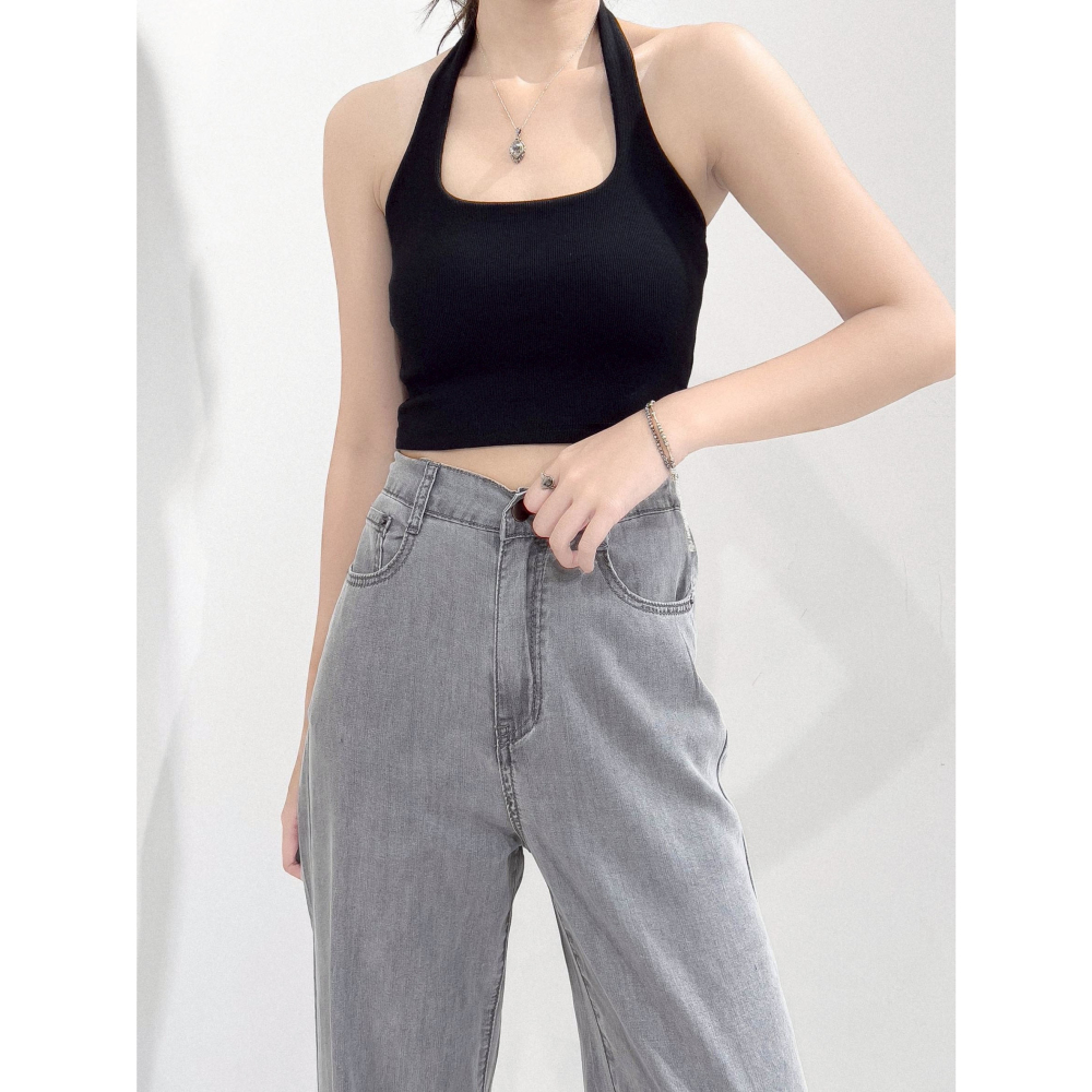 彈性羅紋繞脖小可愛背心-細節圖2