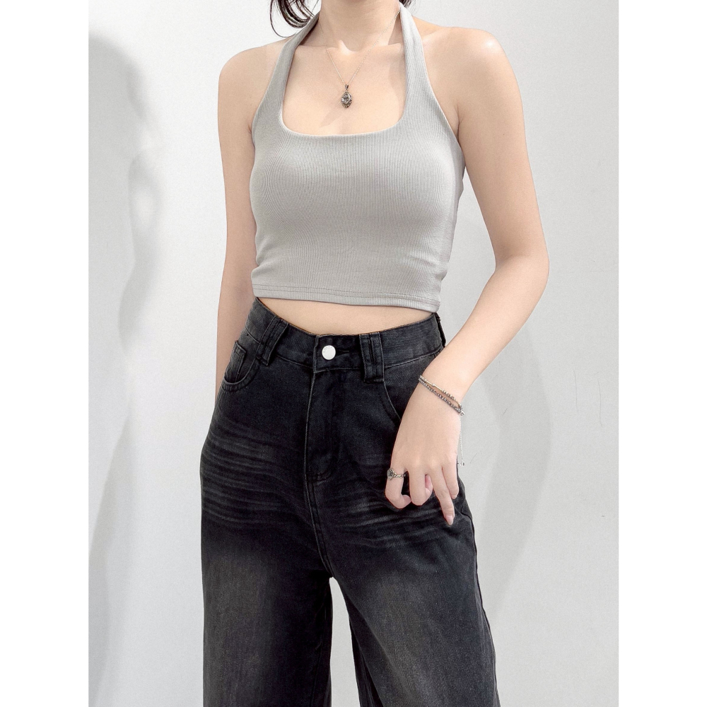 彈性羅紋繞脖小可愛背心-細節圖8