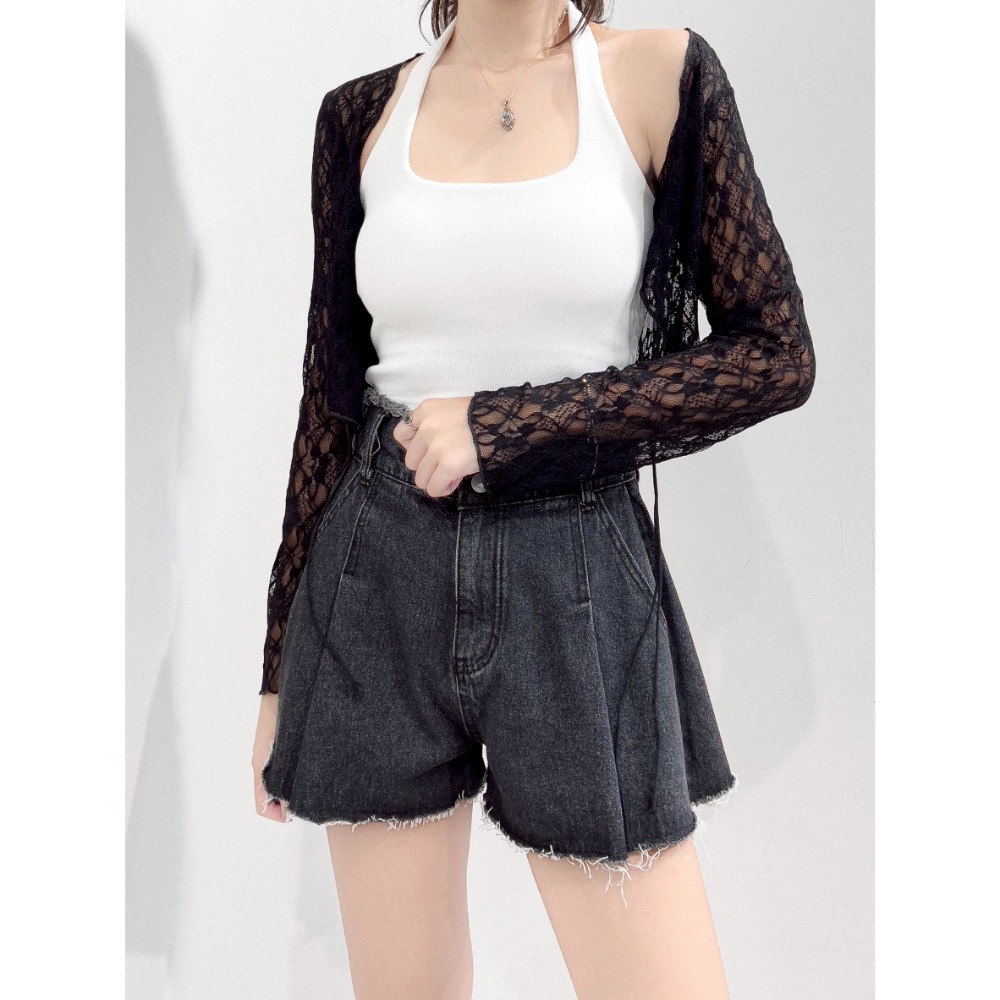 彈性羅紋繞脖小可愛背心-規格圖8