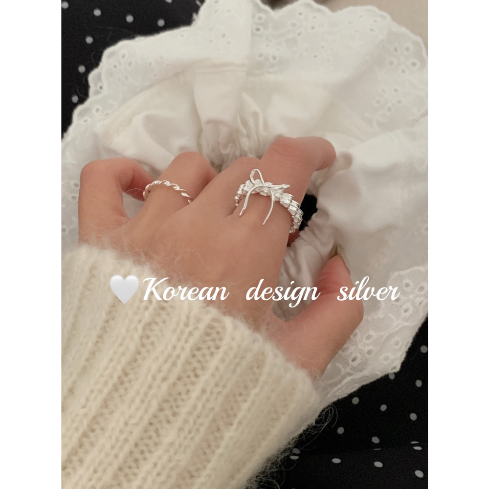 不規則蝴蝶結開口戒-細節圖4