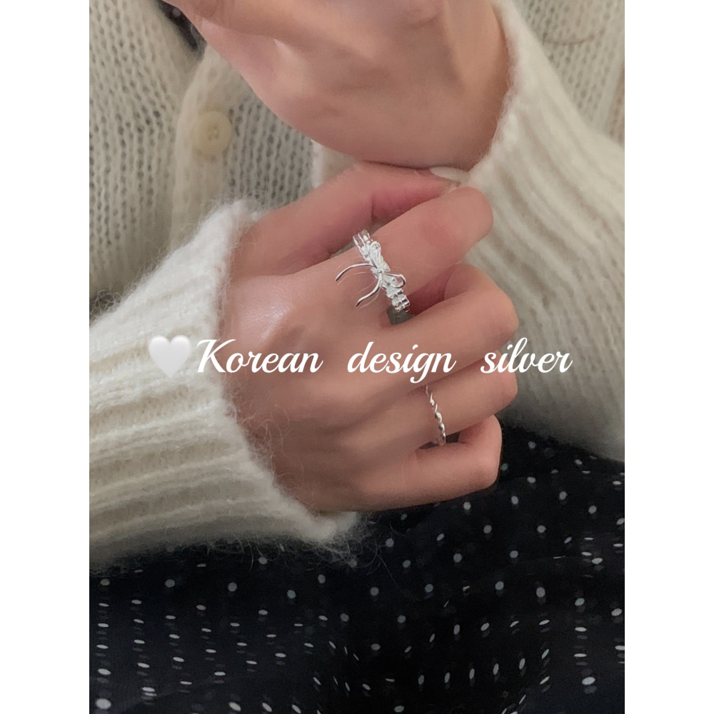 不規則蝴蝶結開口戒-細節圖5