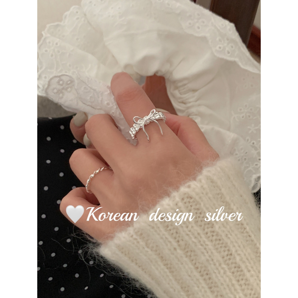 不規則蝴蝶結開口戒-細節圖7