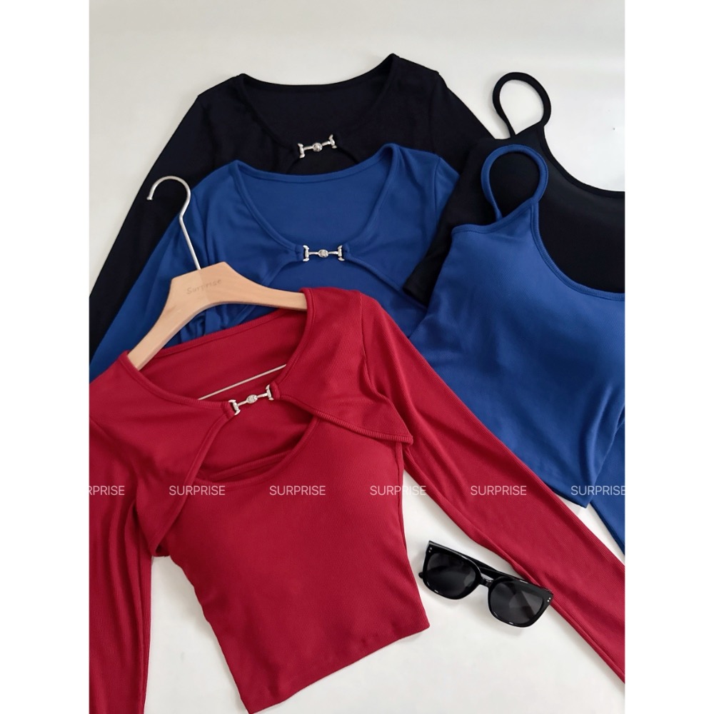 慵懶系薄披肩背心組-規格圖4