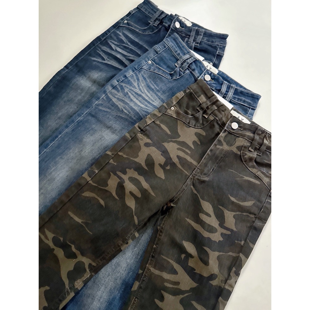 👖 美式復古刷色牛仔小直筒 👖-細節圖3