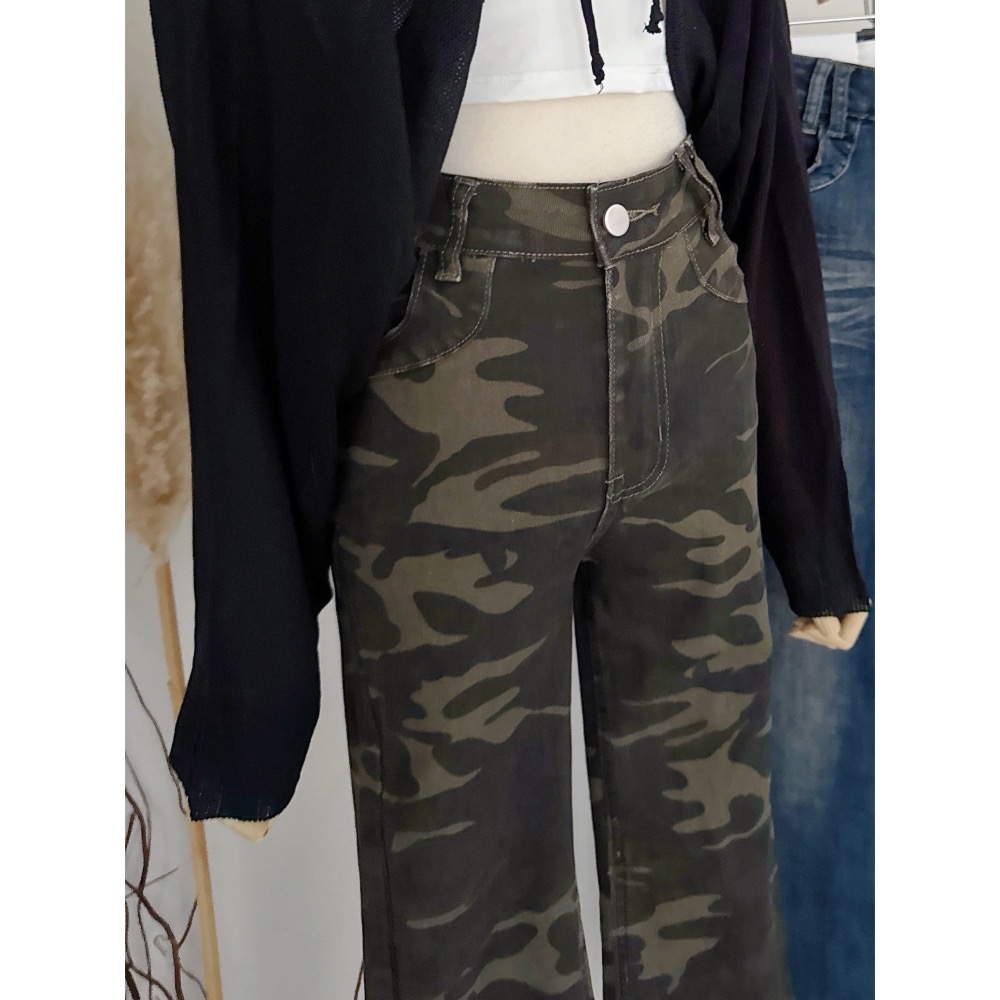 👖 美式復古刷色牛仔小直筒 👖-細節圖4