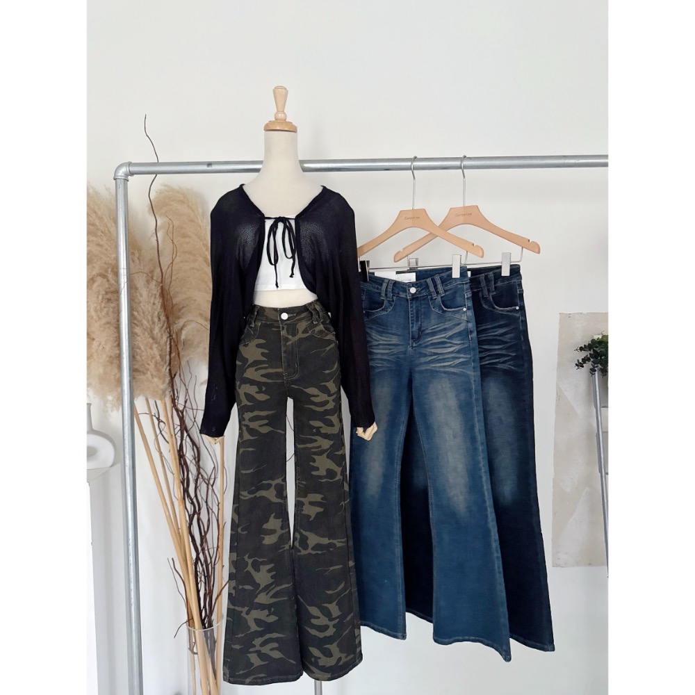 👖 美式復古刷色牛仔小直筒 👖-規格圖4