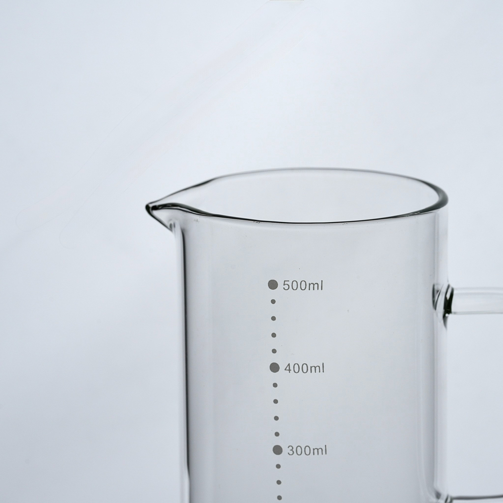 【沐湛咖啡】刻度玻璃量杯 耐熱玻璃 加厚 透明刻度 計量杯 350ML/500ML 手沖下壺 350CC/500CC-細節圖4