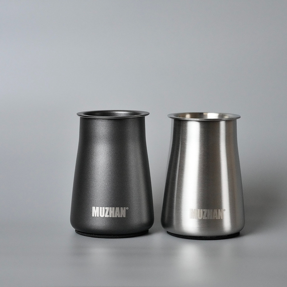 【沐湛咖啡】高質感 MZ篩粉器 聞香杯 接粉杯 不銹鋼/消光黑 底部止滑 手工咖啡沖煮神器  kalita 小富士通用-細節圖5