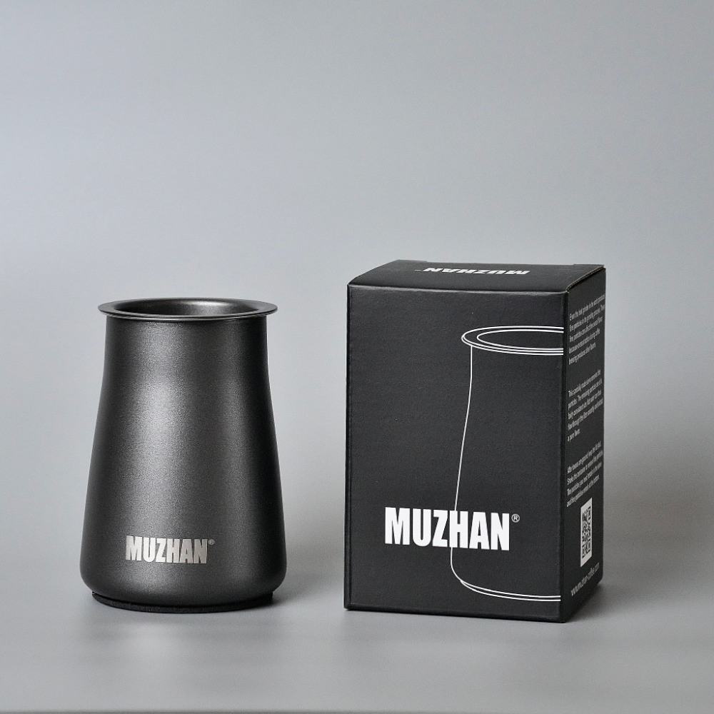 【沐湛咖啡】高質感 MZ篩粉器 聞香杯 接粉杯 不銹鋼/消光黑 底部止滑 手工咖啡沖煮神器  kalita 小富士通用-規格圖5