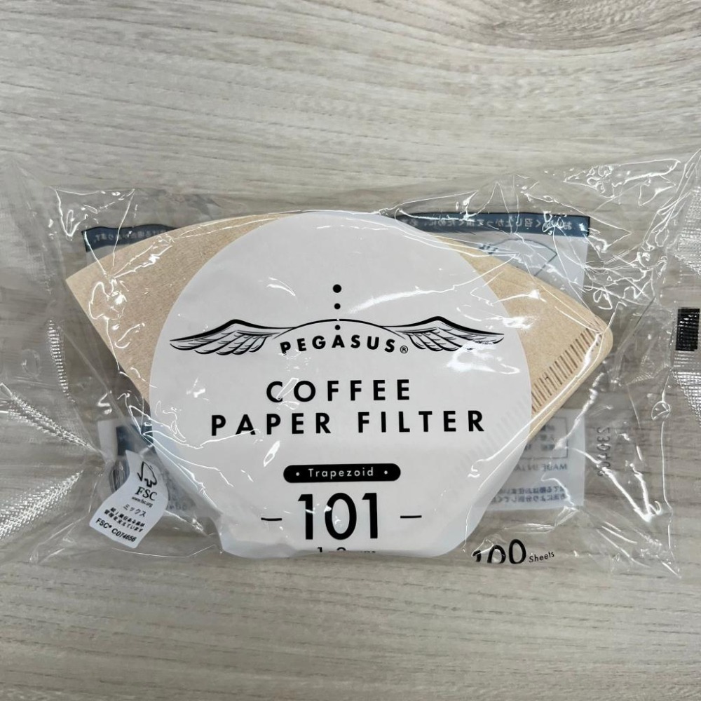 【沐湛咖啡】PEGASUS 梯形濾紙/扇形 100入 101/102/103 漂白、無漂白 紙漿濾紙-細節圖3