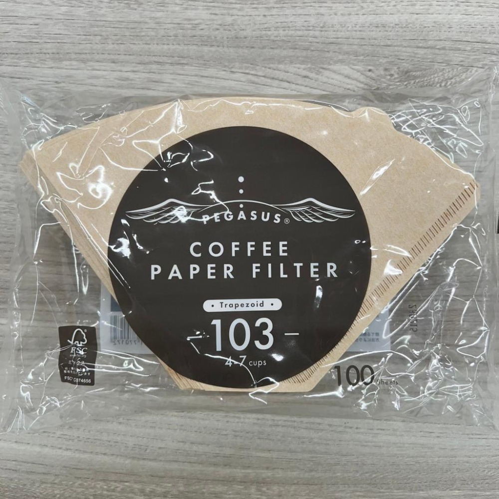 【沐湛咖啡】PEGASUS 梯形濾紙/扇形 100入 101/102/103 漂白、無漂白 紙漿濾紙-細節圖5