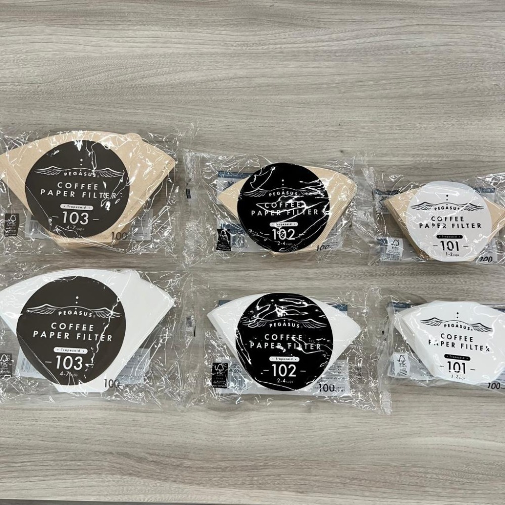 【沐湛咖啡】PEGASUS 梯形濾紙/扇形 100入 101/102/103 漂白、無漂白 紙漿濾紙-細節圖6