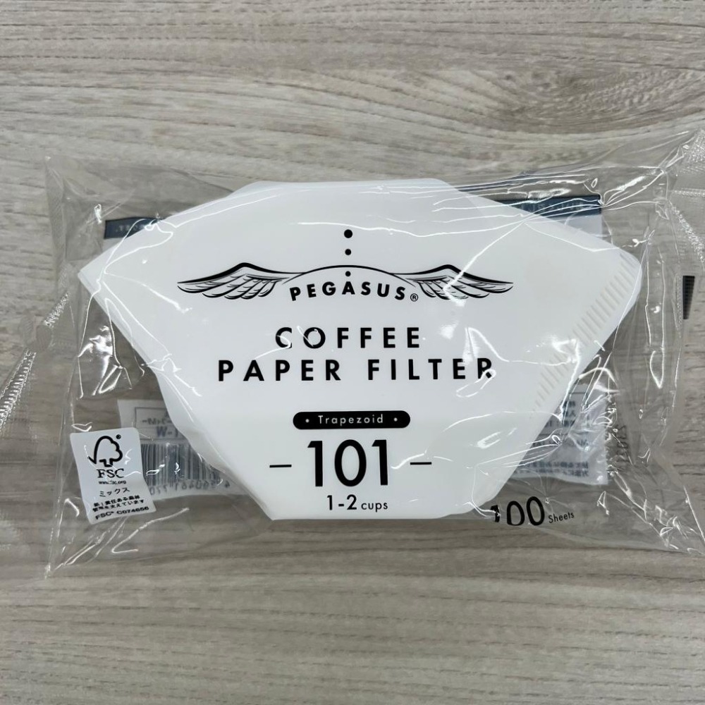 【沐湛咖啡】PEGASUS 梯形濾紙/扇形 100入 101/102/103 漂白、無漂白 紙漿濾紙-細節圖7
