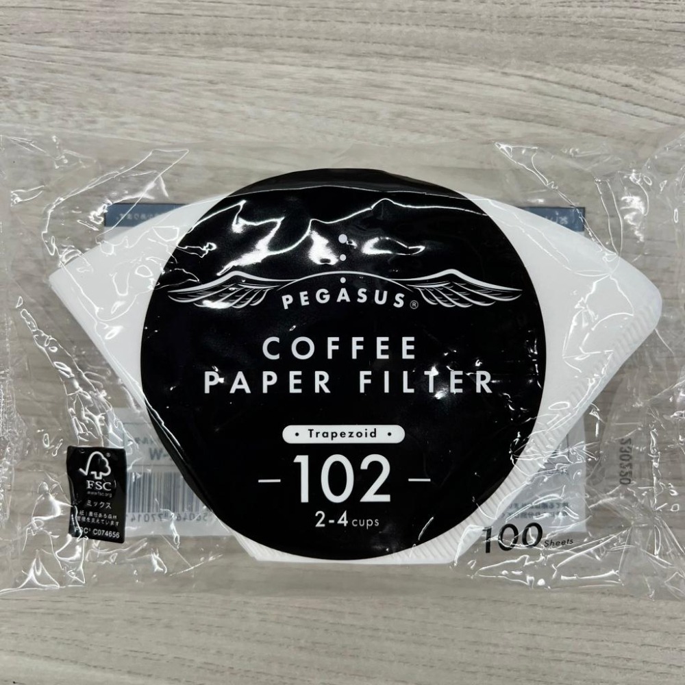 【沐湛咖啡】PEGASUS 梯形濾紙/扇形 100入 101/102/103 漂白、無漂白 紙漿濾紙-細節圖8