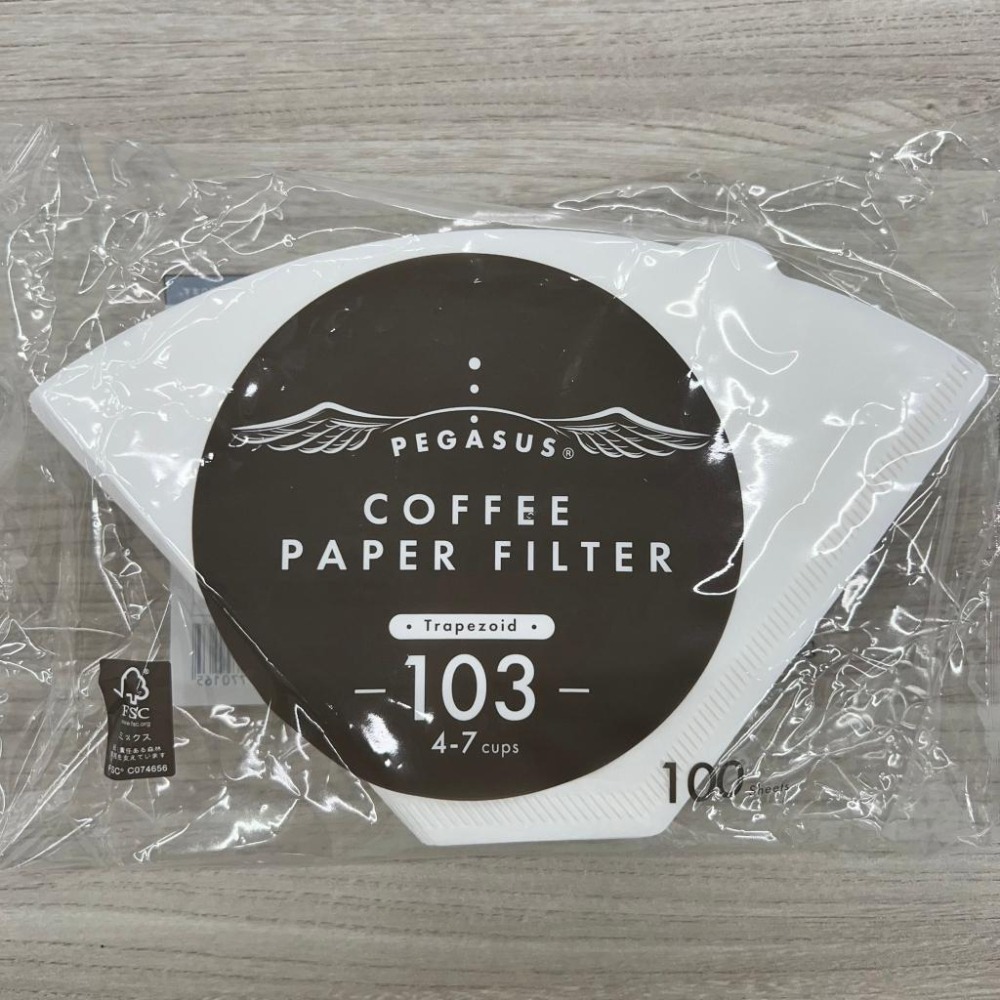 【沐湛咖啡】PEGASUS 梯形濾紙/扇形 100入 101/102/103 漂白、無漂白 紙漿濾紙-細節圖9