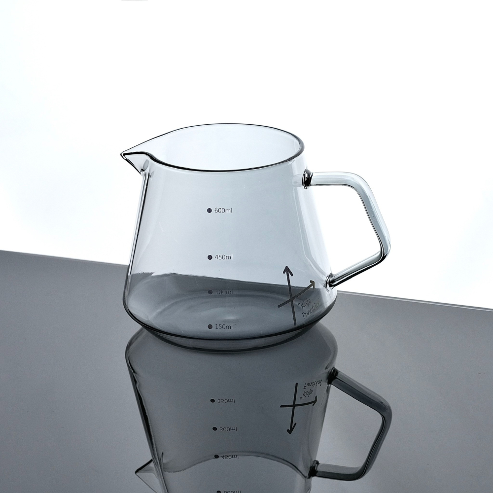 【沐湛咖啡】Kafe Function 透黑款 600ml 玻璃壺/咖啡下壺/手沖玻璃壺-細節圖2