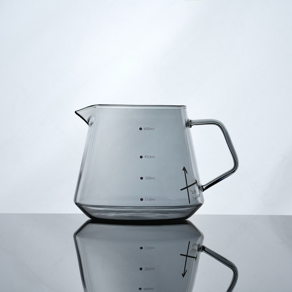 【沐湛咖啡】Kafe Function 透黑款 600ml 玻璃壺/咖啡下壺/手沖玻璃壺-細節圖6