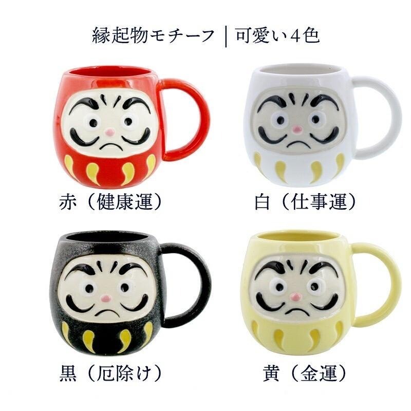 【沐湛咖啡】日本製 美濃燒 達摩不倒翁 馬克杯/陶瓷杯/咖啡杯/祈福達摩杯 270ml-細節圖2