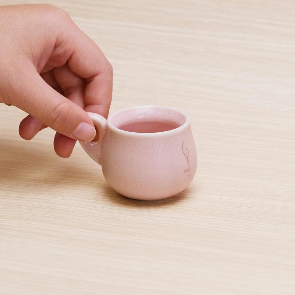 【沐湛咖啡】Sherry x Aurli 奧利 │QQ Cup_粉櫻│附吊繩(聯名聞香杯)-細節圖2