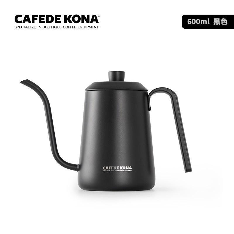 【沐湛咖啡】CAFEDEKONA  咖啡手沖壺/不鏽鋼細口壺 復古鐵/黑  600ml/600cc-細節圖2