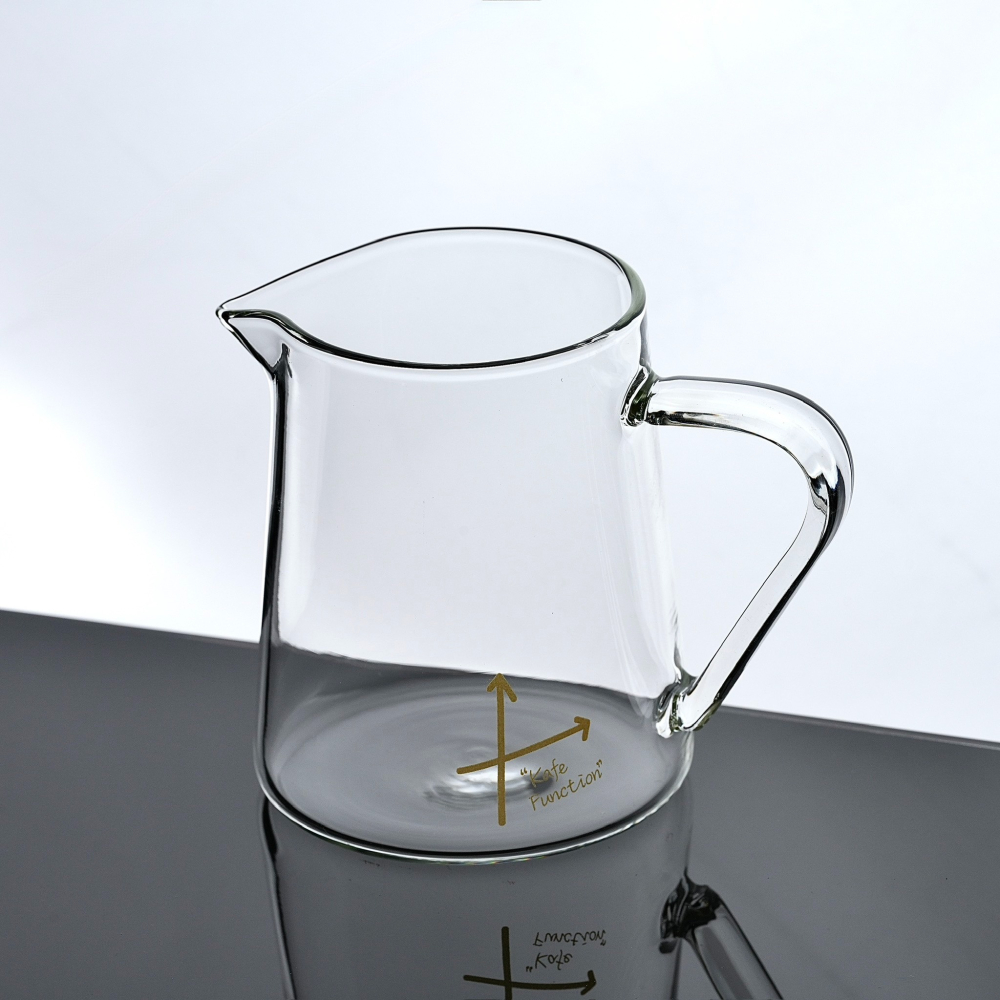 【沐湛咖啡】＂Kafe Function＂ 玻璃壺 500ml 耐熱特厚玻璃款 窄口聞香杯 手沖濾杯玻璃下壺 台灣製造-細節圖2