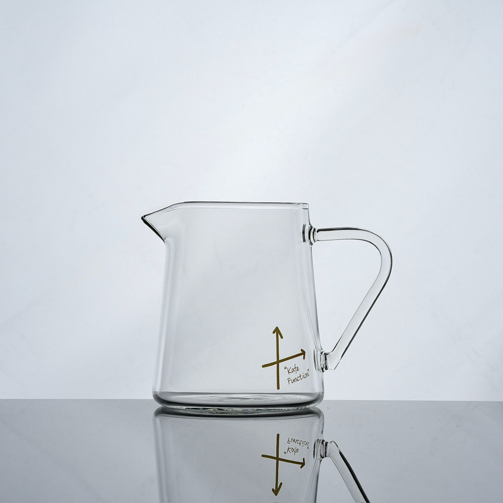 【沐湛咖啡】＂Kafe Function＂ 玻璃壺 500ml 耐熱特厚玻璃款 窄口聞香杯 手沖濾杯玻璃下壺 台灣製造-細節圖6