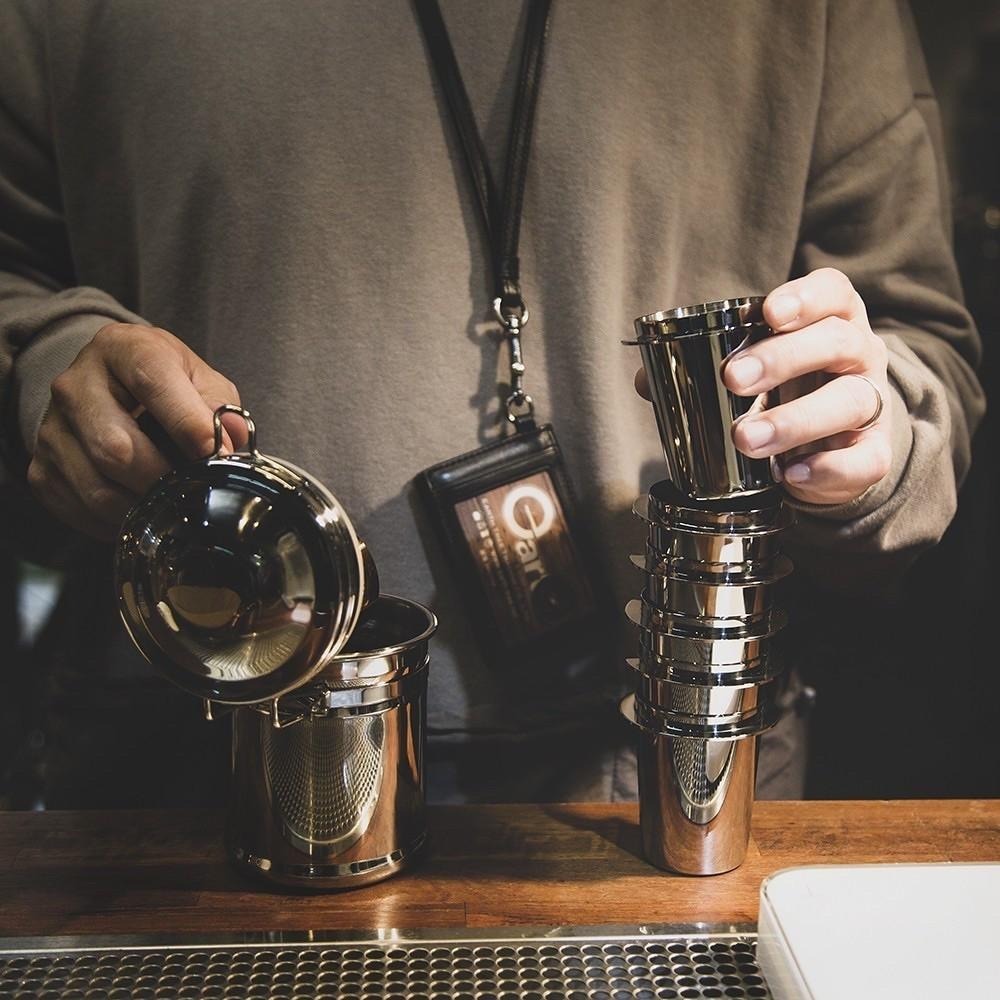 【沐湛咖啡】Minos 磨豆機接粉杯 EK磨豆機、義式58mm/54mm把手 專用 接粉杯 不銹鋼粉杯-細節圖5