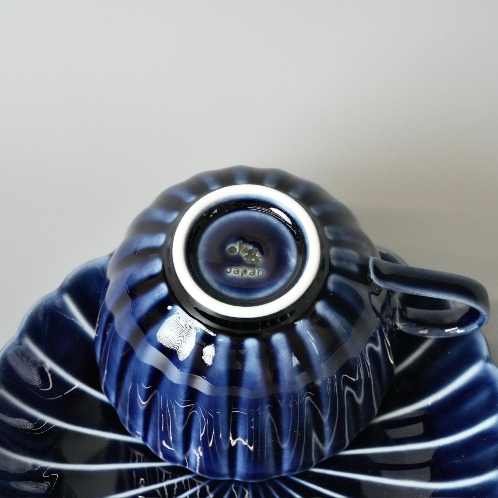 【沐湛咖啡】美濃燒 小兵窯 茄子紺/墨綠 咖啡杯盤組 花茶杯-細節圖3