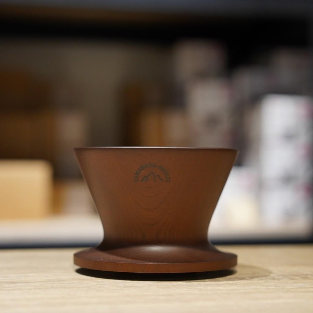 【沐湛咖啡】安清式木製濾杯 原木/咖啡/黑 (漆器版紅/黑) 水平式肋骨 1-2人 山中漆器-細節圖3