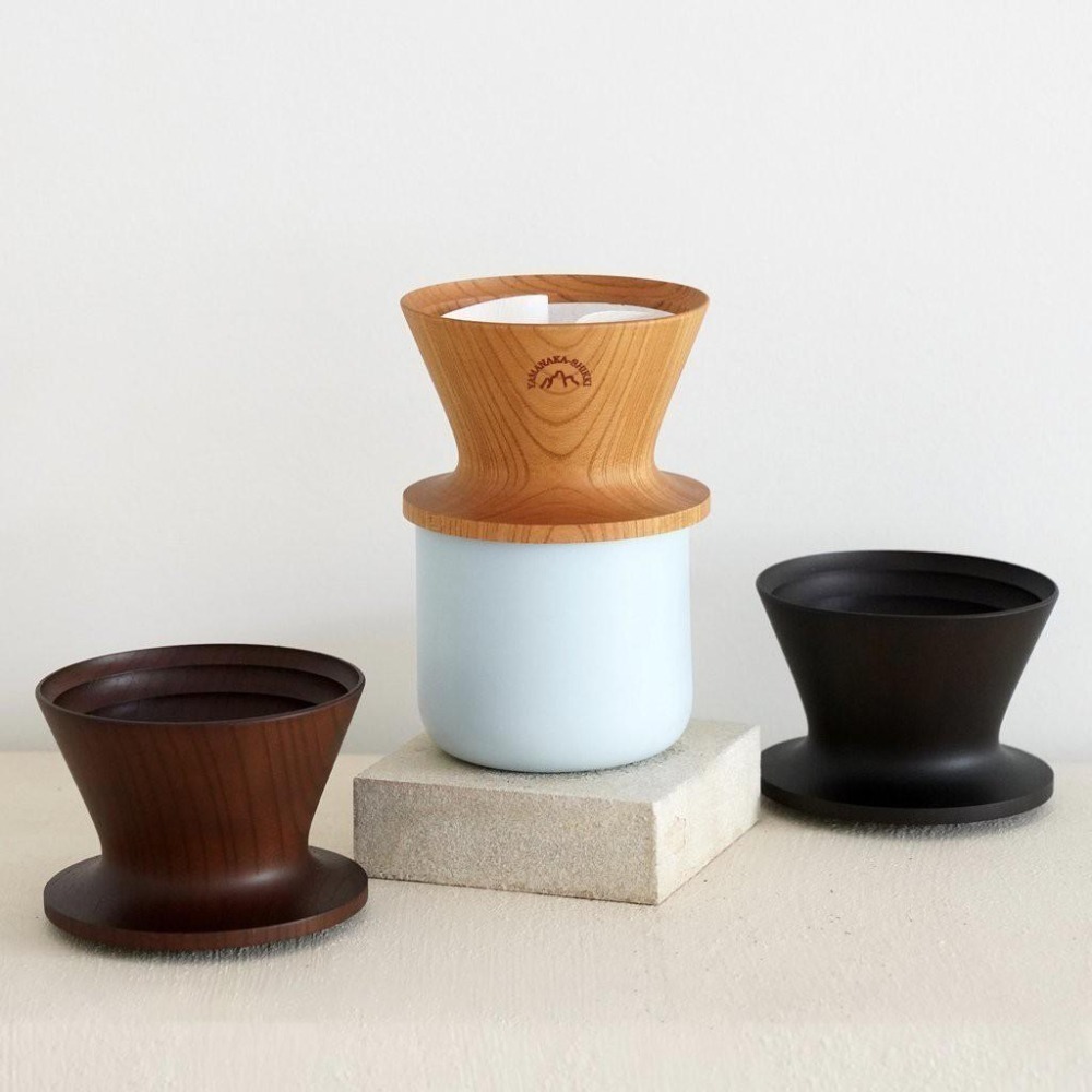 【沐湛咖啡】安清式木製濾杯 原木/咖啡/黑 (漆器版紅/黑) 水平式肋骨 1-2人 山中漆器-細節圖7