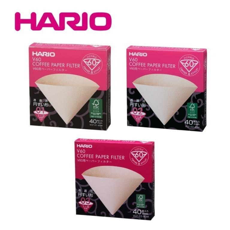 【沐湛咖啡】 HARIO 03原裝V60錐形 無漂白濾紙 VCF-03-100M (1~6人) 圓錐濾紙-細節圖3