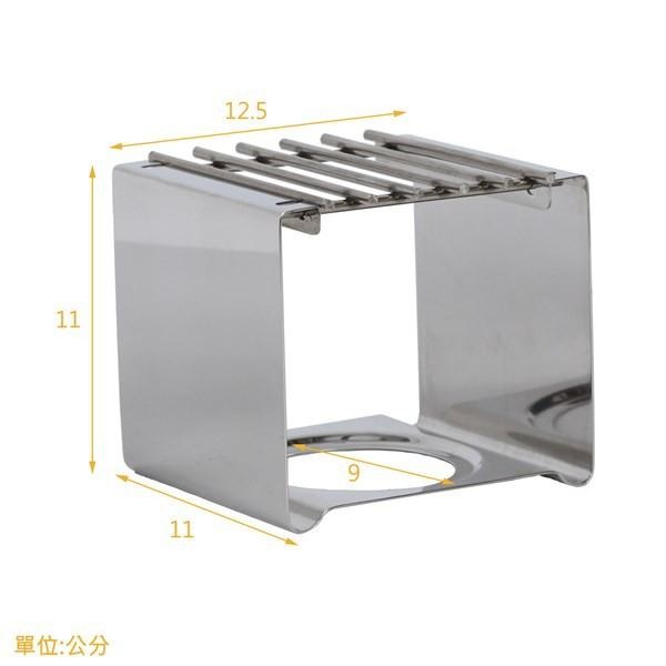【沐湛咖啡】四方型不鏽鋼爐架/白鐵爐架 適用各式小瓦斯爐/登山爐 摩卡壺專用爐架 四方爐架-細節圖2