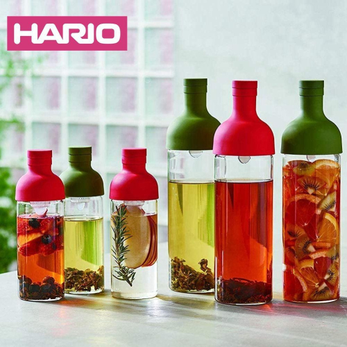【沐湛咖啡】HARIO 酒瓶冷泡茶壺 FIB-30 FIB-75 紅/ 綠 300ml/ 750ml 冰釀壺/冷萃壺