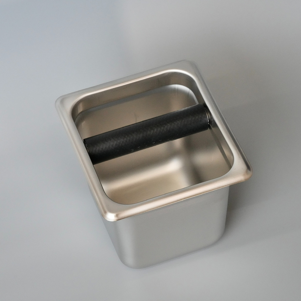 【沐湛咖啡】厚重不銹鋼敲渣桶 咖啡渣桶 營業用 咖啡敲渣筒 15公分深 高款 現貨供應-細節圖3