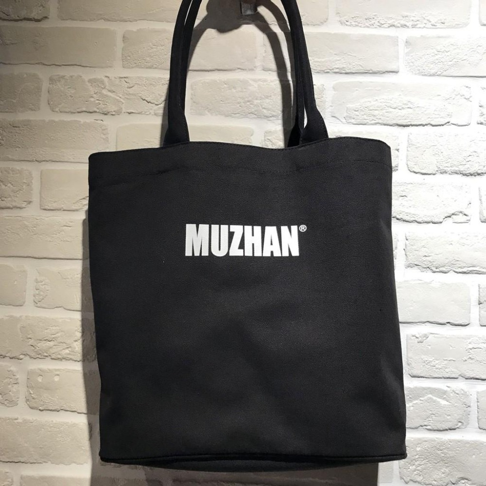 【沐湛咖啡】台灣製 MUZHAN 環保購物袋 重磅超厚帆布袋體 上方袋扣 簡約實用設計-細節圖2