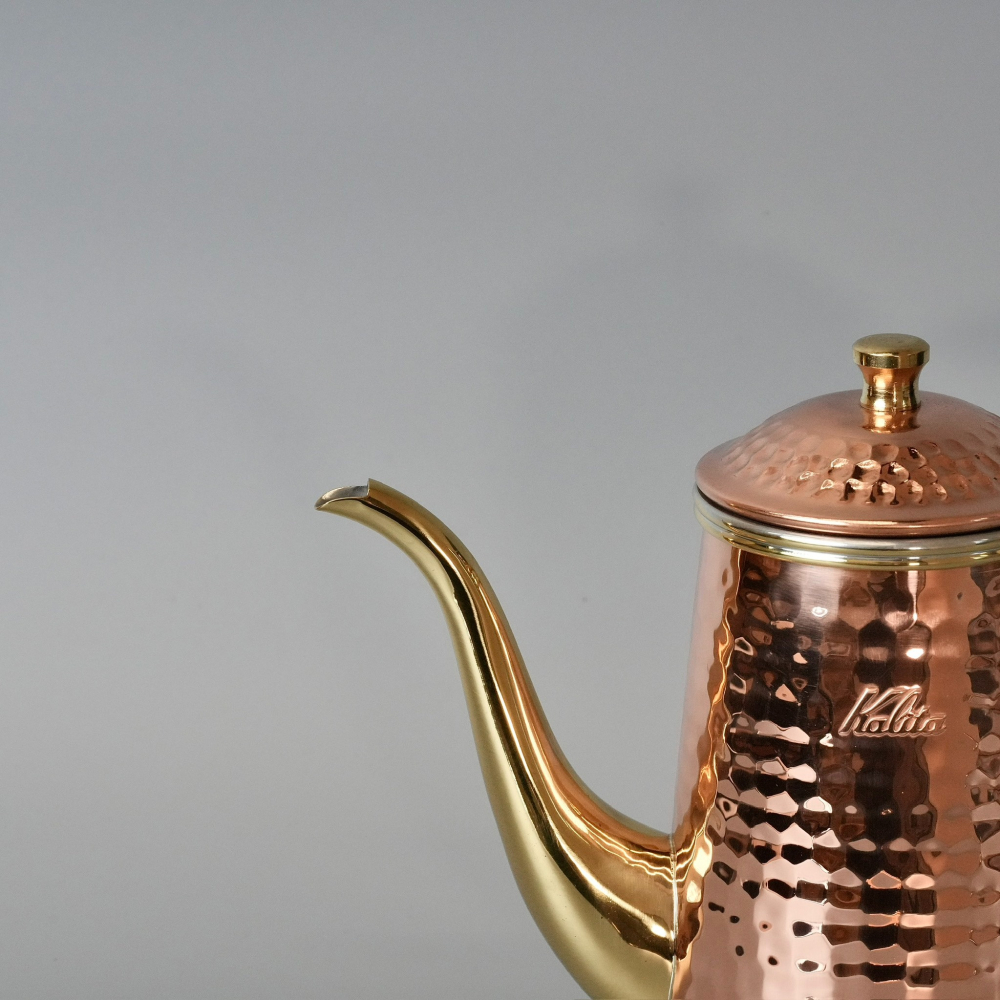 【沐湛咖啡】Kalita Copper POT 鶴嘴銅 手沖壺 0.7L電木隔熱手把 鍍鎳 700ml-細節圖2
