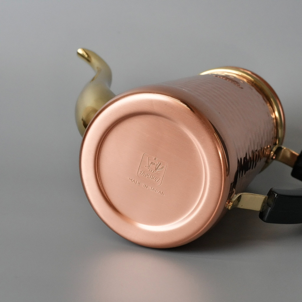 【沐湛咖啡】Kalita Copper POT 鶴嘴銅 手沖壺 0.7L電木隔熱手把 鍍鎳 700ml-細節圖5