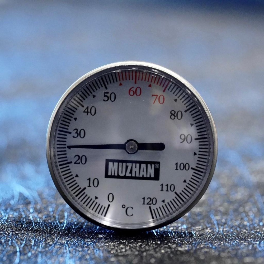 【沐湛咖啡】螺牙版 MZ全防水指針式超大字幕 細刻度 夾邊式溫度計 (0~ 120度C ) 手沖咖啡專用溫度計-細節圖4