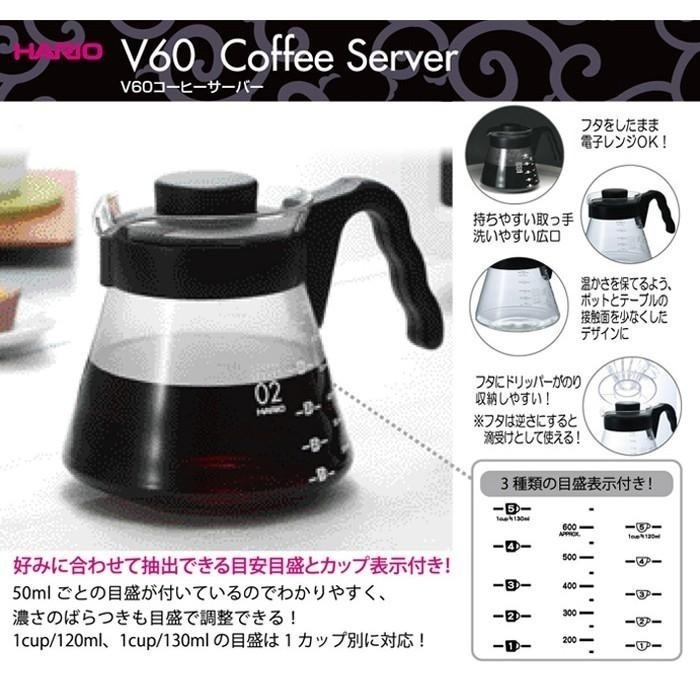 【沐湛咖啡】日本製HARIO V-60 (VCS-02B)微波耐熱玻璃壺 700cc 咖啡壺 花茶壺 黑-細節圖2