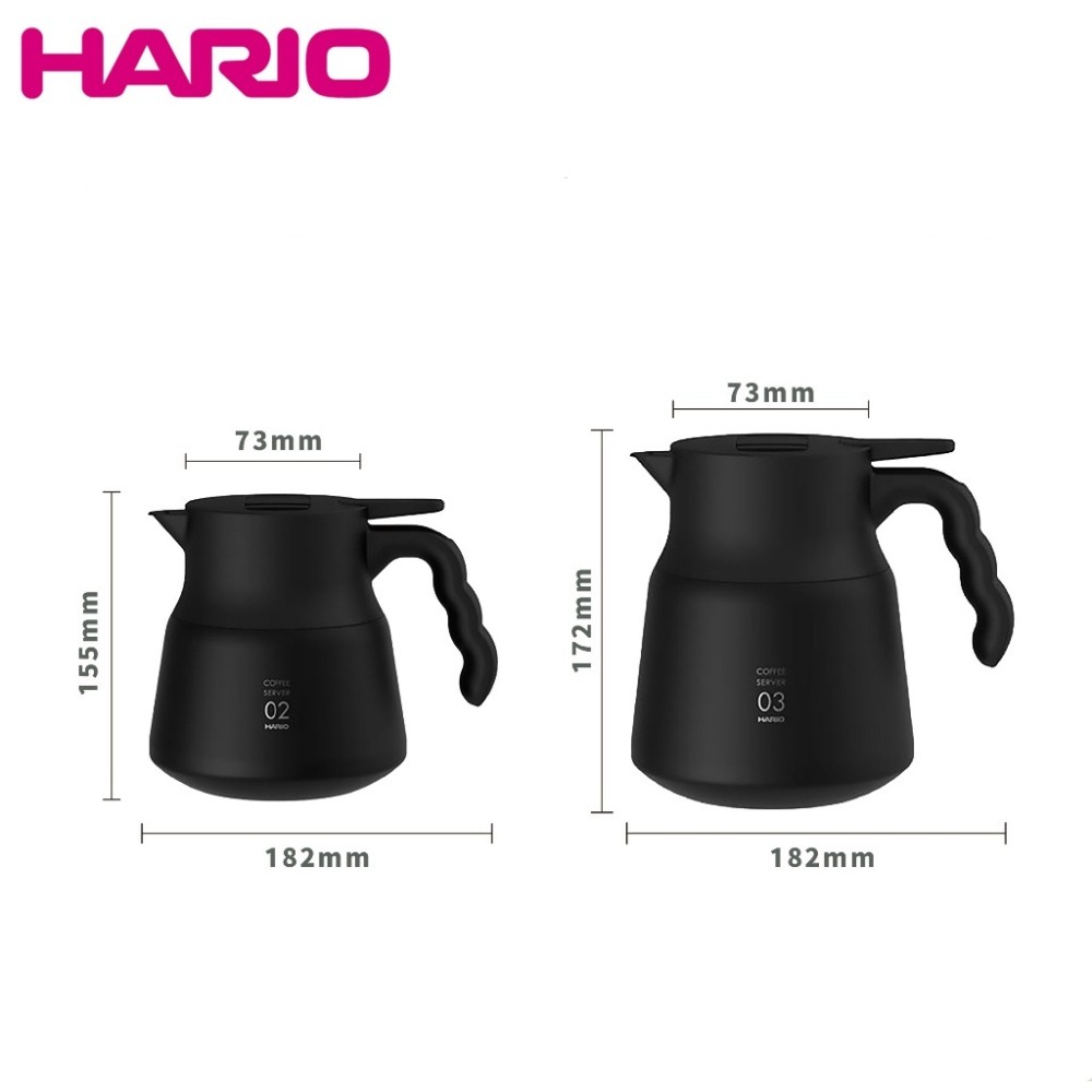【沐湛咖啡】HARIO VHSN-60B / VHSN-80B 真空保溫下壺 600ml /800ml  V60 保溫壺-細節圖4