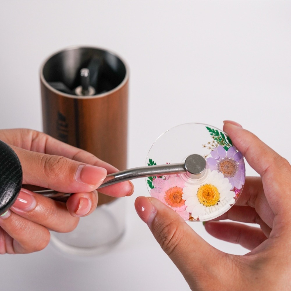 【沐湛咖啡】MONET 手工製作 C40磨豆機專用防跳豆蓋(流沙/彩色乾燥花)-細節圖2