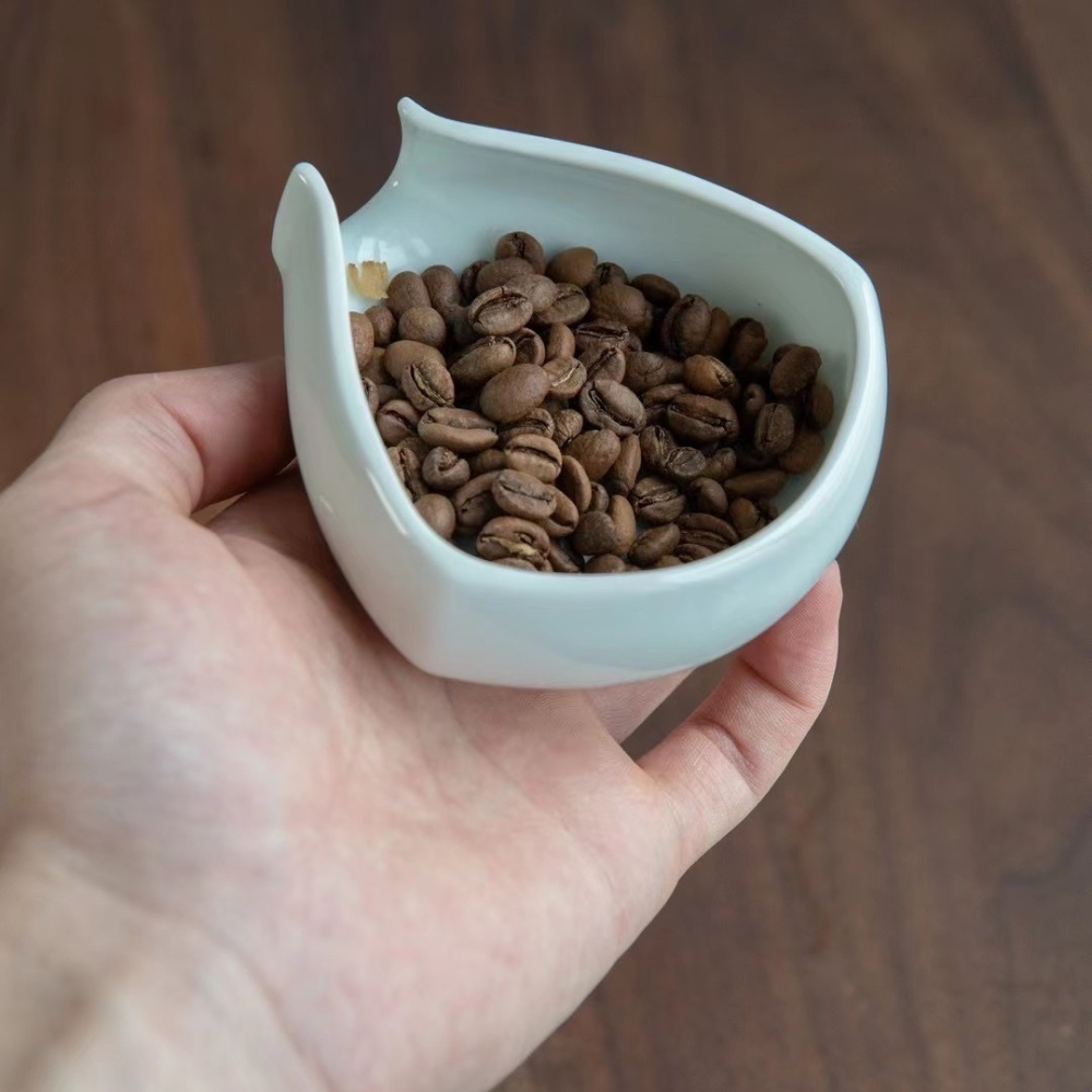【沐湛咖啡】櫸木豆碟 秤豆量盤/豆碟 手搖磨豆機入豆碟/新款陶瓷豆碟-細節圖4