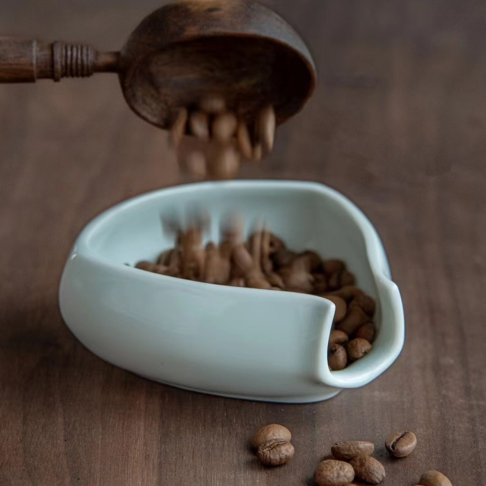 【沐湛咖啡】櫸木豆碟 秤豆量盤/豆碟 手搖磨豆機入豆碟/新款陶瓷豆碟-細節圖7