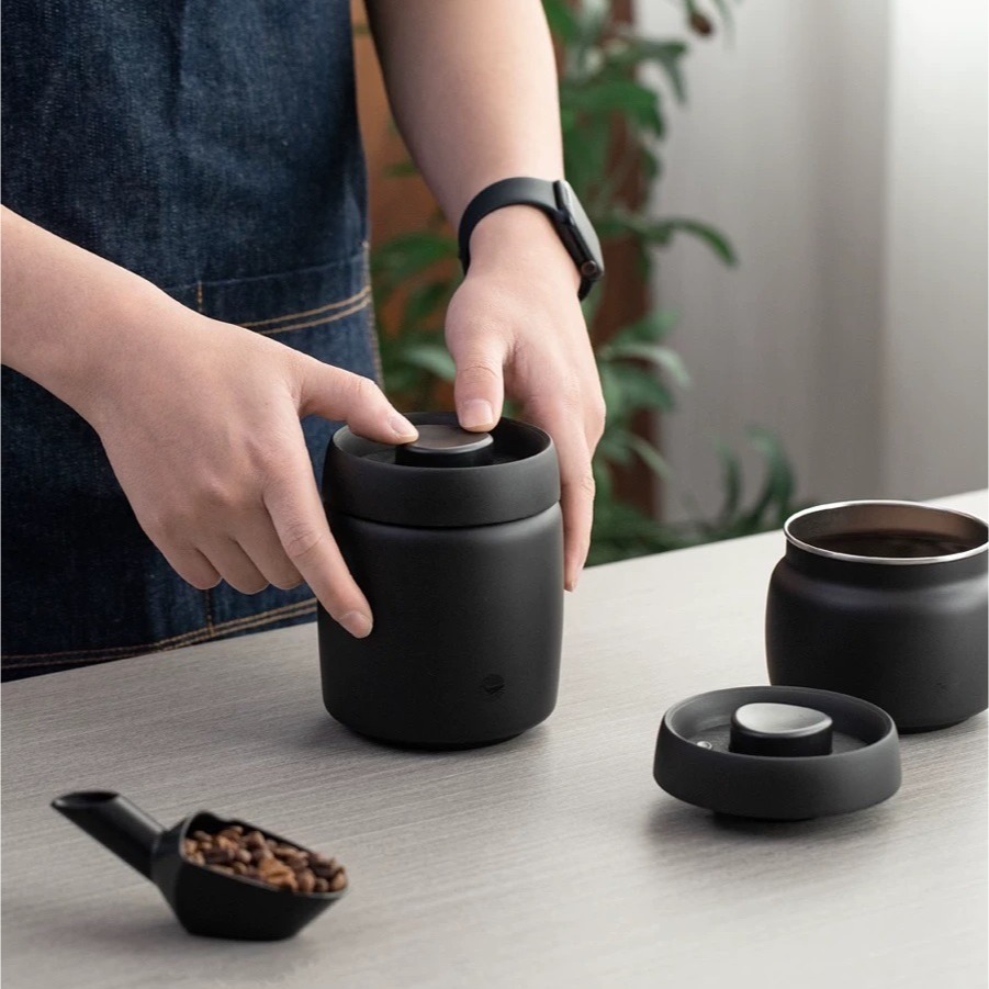 【沐湛咖啡】CAFEDEKONA 抽真空密封罐 食品級不鏽鋼/收納罐單向排氣/咖啡儲豆罐 800ml-細節圖2