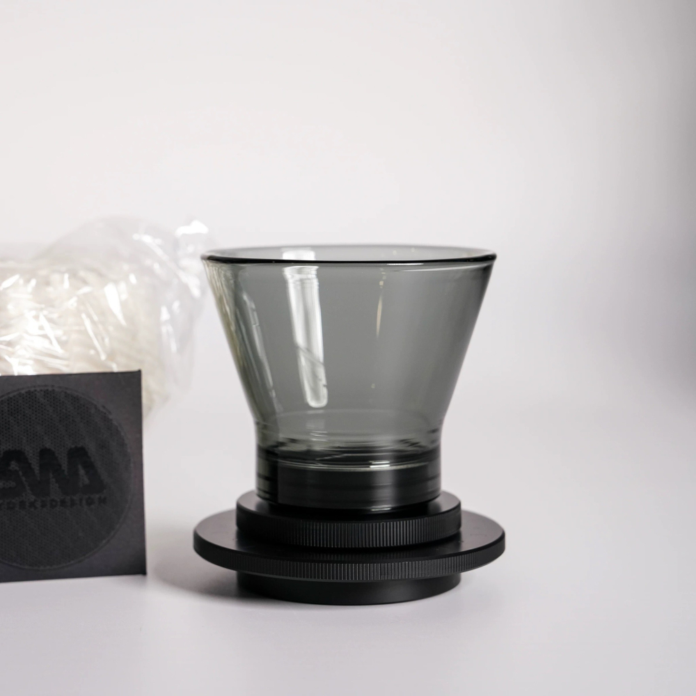 【沐湛咖啡】SWORKS DESIGN 玻璃平底濾杯/可調節流速萃取/多重組合搭配(155蛋糕/FAST FLAT S)-細節圖4