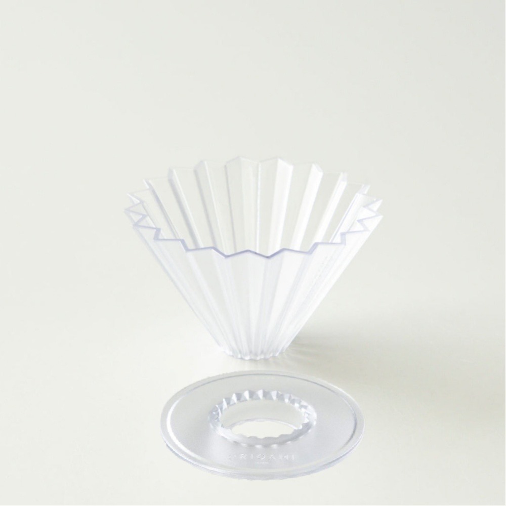 【沐湛咖啡】日本製 ORIGAMI 摺紙濾杯 附AS樹脂濾杯座 S號/M號 錐形濾杯 樹脂濾杯-細節圖2