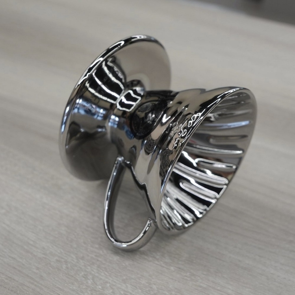 【沐湛咖啡】glitch聯名款限定陶瓷濾杯 1-2人 黑/白/銀-細節圖4